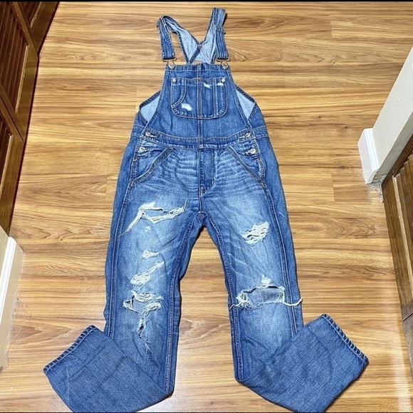 AEO Distressed Overalls - Picture 3 of 8
